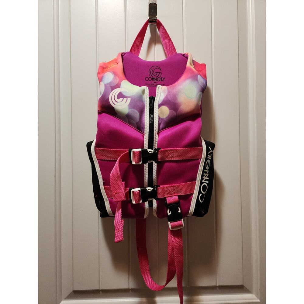 NEW Connelly Girl's Child USCG Approved Neoprene Life Vest Pink Purple 30-50 lbs